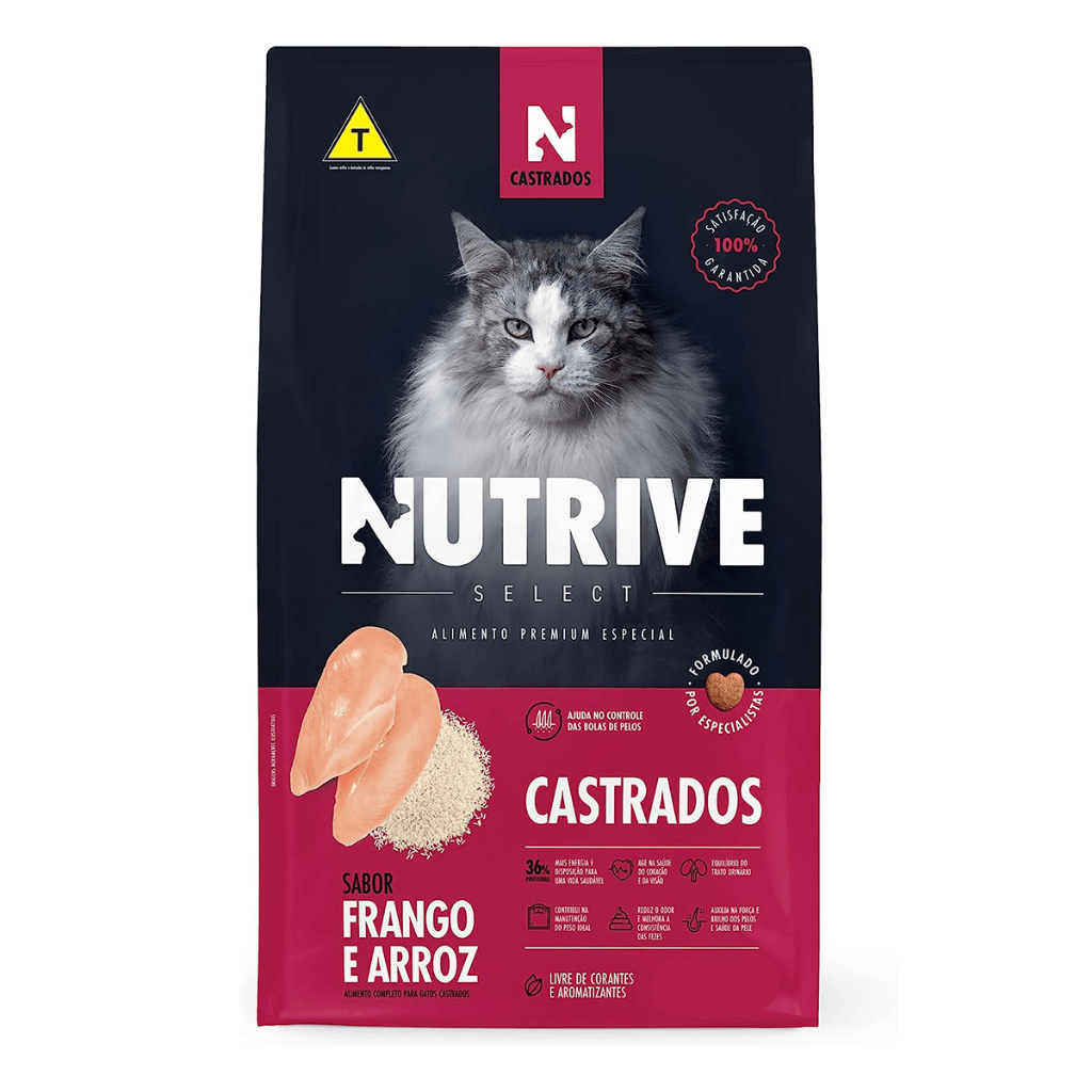 Nutrive select gatos castrados frango 10 kg | Shopee Brasil