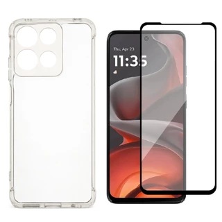 Para Moto G17 - Capinha Capa Case Anti Impacto Shock + Pelicula de Vido 3d Protetora de Tela