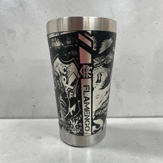 Copo Térmico 473ml Personalizado a Laser 360° F com Nome no Copo e no Abridor
