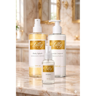 Presente Lily – Perfume + Hidratante + Body Splash | Toque Fino e Feminino em Oferta na Shopee