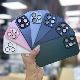 Estojo Caixa De Vidro Fosco Roxo Escuro Capinha De Celular Para iPhone 17 16 15 14 13 12 11 capa anti impacto ipnone 17