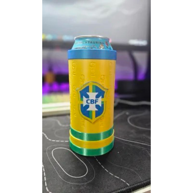 Porta Lata Brasil 473ml Copa do Mundo | Suporte para Cerveja