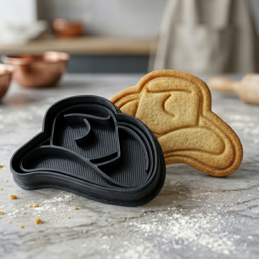 Cortador Biscoito Chapéu Cowboy Confeitaria Fondant Pasta Am