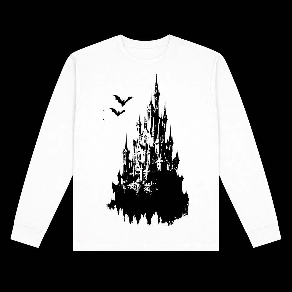 Camisa De Manga Longa Estampada Streetwear 