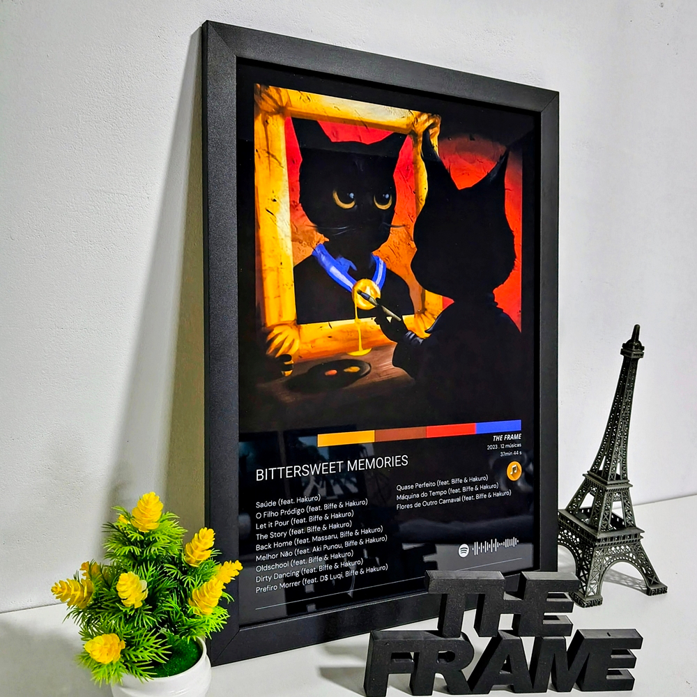 Quadro Decorativo A4/A3 Spotify Yun Li Bittersweet Memories Album