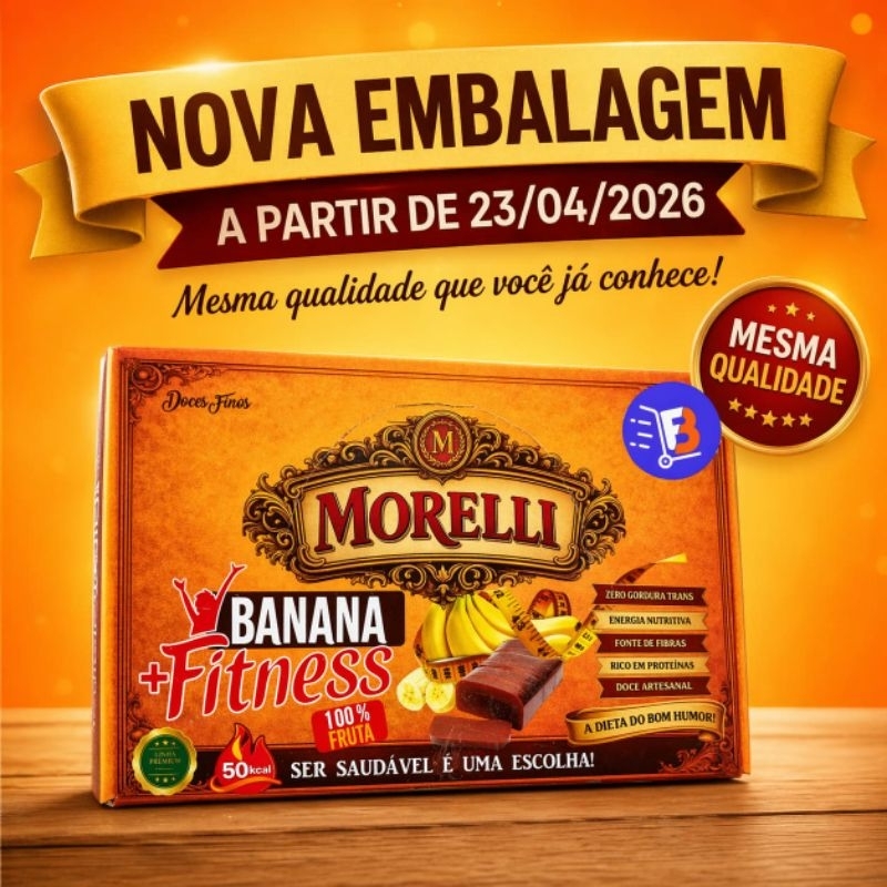 Bananinha Zero adiçao de Açúcar Morelli Fitness 40g (36 Unidades