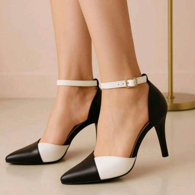 Kalce Bem- Scarpin Bicolor Boneca – Elegância Clássica e Atemporal ...