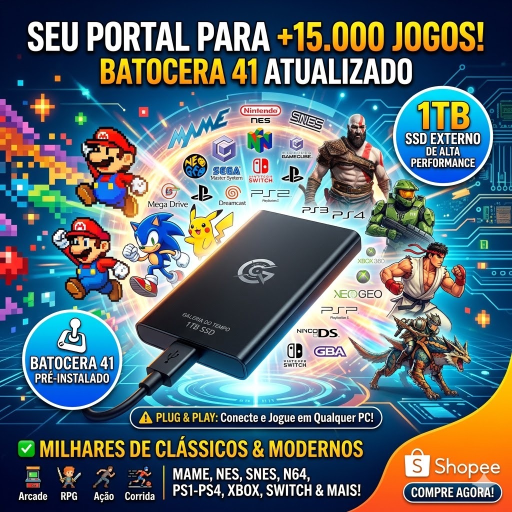 Batocera Linux em Promoção na Shopee Brasil 2026