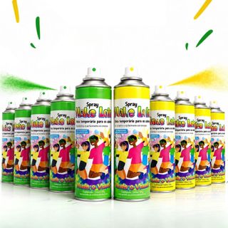 Kit Spray Temporário Verde e Amarelo Para Cabelo Copa Do Mundo Make Loko Futebol Brasil — foto 6 — Achou Levou Brasil