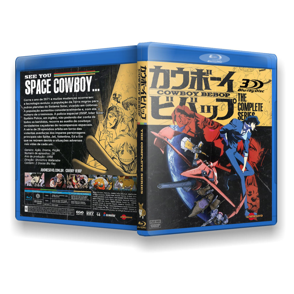 Blu-ray Cowboy Bebop - Série completa dublada com filme em alta