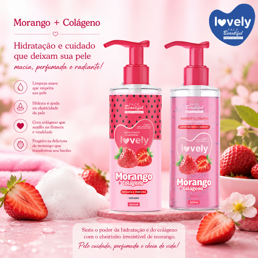 Kit Hidratante Corporal + Sabonete Facial Vegano Frutas Face
