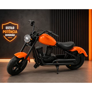 Moto Elétrica Extreme Halei 24V 250W Suporta Até 80 kg Recreativa Laranja Silenciosa