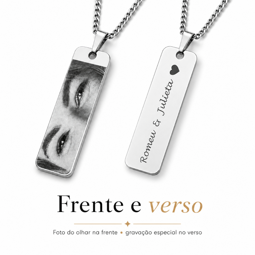 Colar personalizado com foto ou texto em aço inox — foto 4