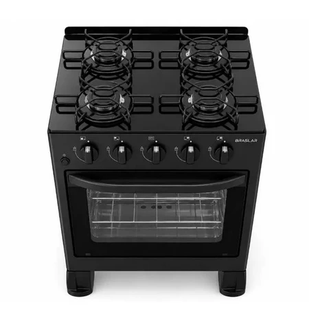 Fogão de Piso carina braslar Preto – Forno Acendimento Automático