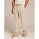 Calça Masculina de Linho com Cós Elástico e Cordão Casual