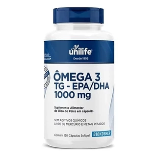 Ômega 3 Importado Puro 1.000mg Epa + Dha 120 Cápsulas - Unilife