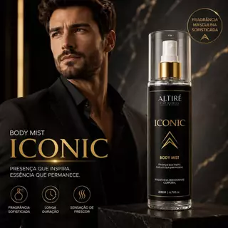 Body splash Para Homem Perfume Masculino Iconic 200ml Fragrância Masculina Cheirosa Alta Fixação