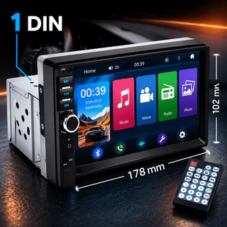 Central Multimídia MP5 7" Bluetooth 5.1 MirrorLink Espelhamento USB FM Touch compativel Câmera de Ré