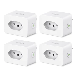 Tomada Inteligente Wi-fi TP-link Tapo P110 (4uni.), Bivolt, 10A/2400W, 127/220v, Controle Remoto