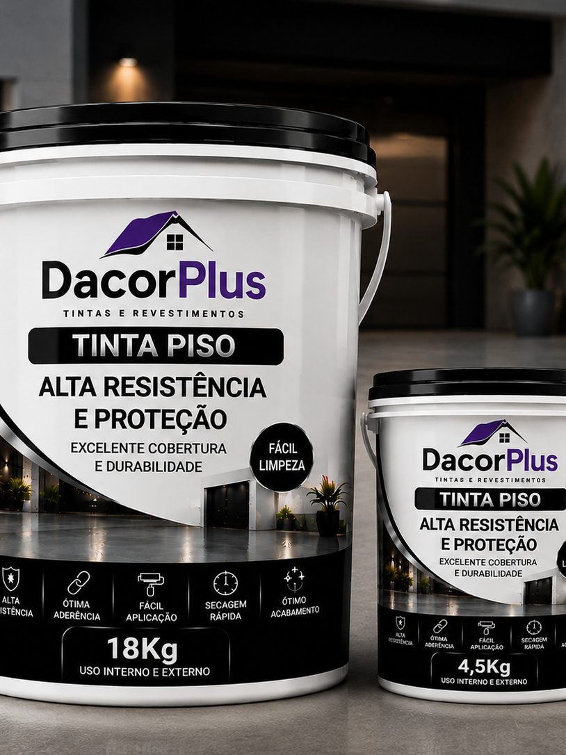 Tinta Piso DacorPlus 18KG e 4,5KG | Alta Resistência e Rendimento ...