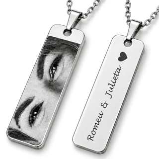 Colar Cordão Corrente Olhar Personalizados Masculino Feminino Pingente Aço inoxidável Dia dos Namorados