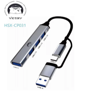 Hub 4 em 1 USB+C 4 Portas de Expansão USB 3.0/2.0 10GBPS