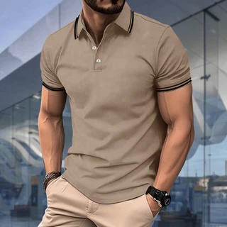Camisa Polo Masculina Manga Curta, Modelo Casual, Tecido Confortável, Diversas Cores
