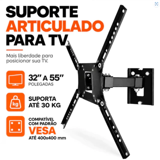 Suporte Articulado De Parede Para Tv/monitor De 32 Até 55