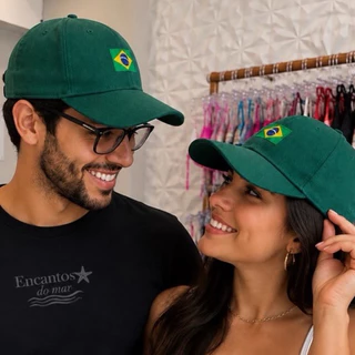Boné Brasil Bordado Unissex Ajustável