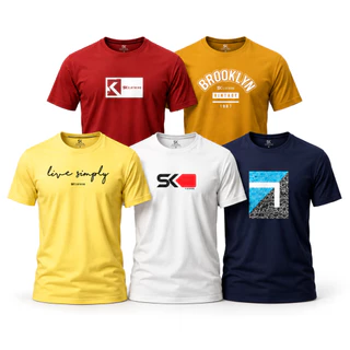 kit 5 camisas camisetas masculina leves defeitos envio imediado p m g gg