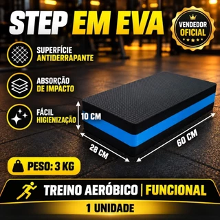 Kit Kettlebell 10kg halter 2kg Caneleira 2kg Corda Band Média Mini Jump Preto Step EVA Treinos