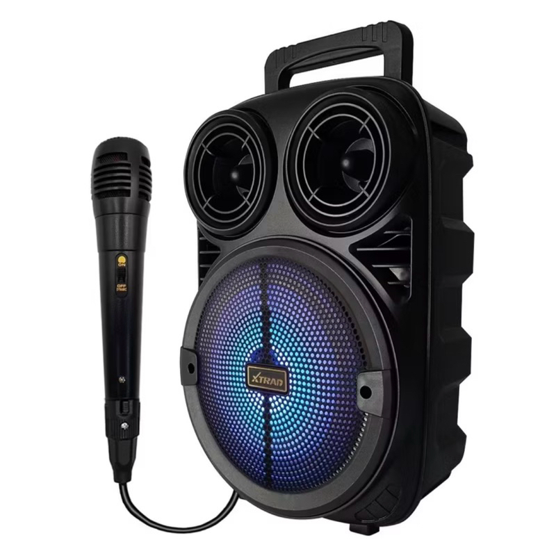 Caixa de som bluetooth portátil com microfone FM USB Atrad | Shopee Brasil