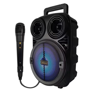 Caixa de som bluetooth portátil com microfone FM USB Atrad