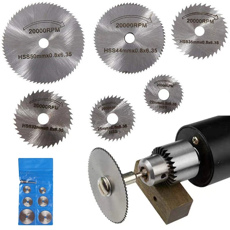 Kit7 Peças Mini Disco Serra Circular Micro Retifica Profissional ...
