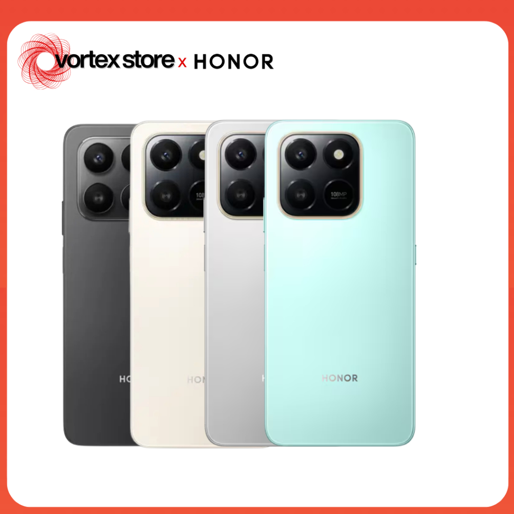 HONOR X7d 4G, Versão Global, Processador Qualcomm Snapdragon 685, 256GB / 8GB RAM, Câmera 108MP, Bateria 6500mAh