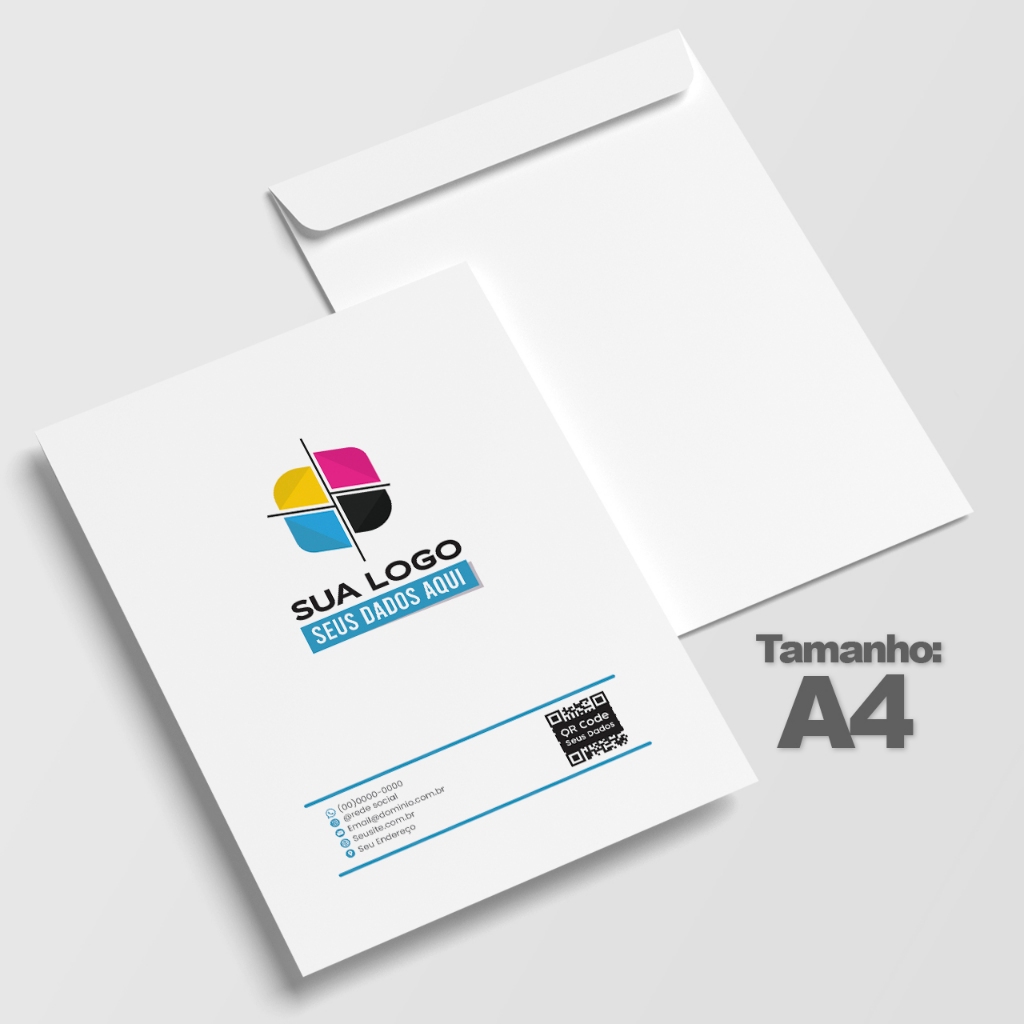 Envelope Personalizado A4 Timbrado Com Logo | Shopee Brasil