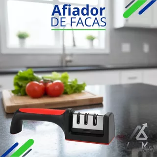 Afiador de Facas Amolador Com Cabo Anatômico e Base Antiderrapante Faca Tesoura Cutelo em Oferta na Shopee