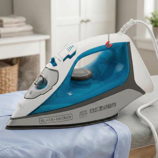 Ferro de Passar 220V / Passador de Roupa a Vapor C/Base Anti Aderente Black Decker em Oferta na Shopee