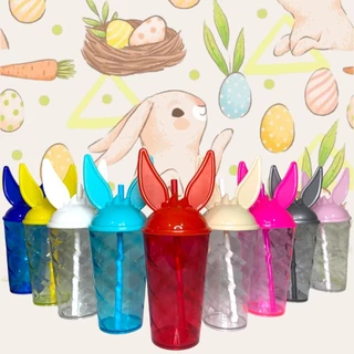 KIT  COM 25 COPOS 500ML TAMPA COELHOS ,PASCOA lembrancinhas pascoa ,escola, festa ,brinde pascoa em Oferta na Shopee