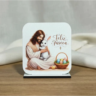 30 Lembrancinha Páscoa  MDF Colorido Retangular Pascoa M1 Religioso em Oferta na Shopee