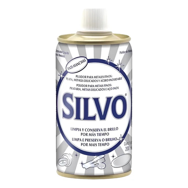 Polidor Silvo Líquido 200ml - Higieniza e Preserva Brilho em Metais ...