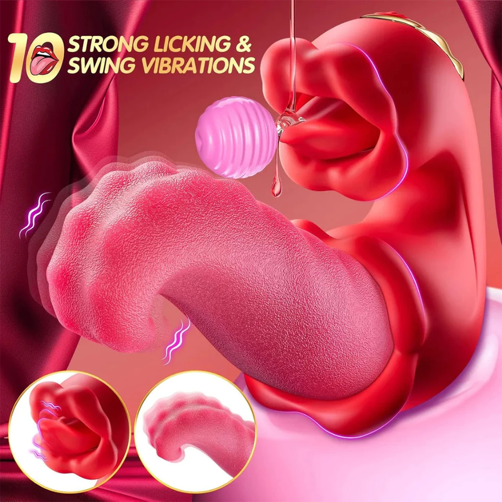 Vibrador Punto G con diseño anatómico, lengua mágica y boca estimuladora para una experiencia única. - Formato de glande- Múltiples funciones de vibración- Ideal para estimulación del punto G