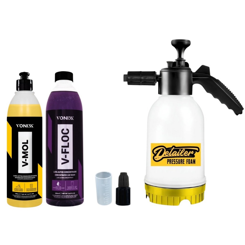 Snow Foam Pulverizador Espuma VFloc VMol Lavagem Automotiva Kit ...
