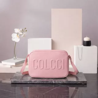 Bolsa transvrsal emborrachada com alça ajustavel moderna colcci