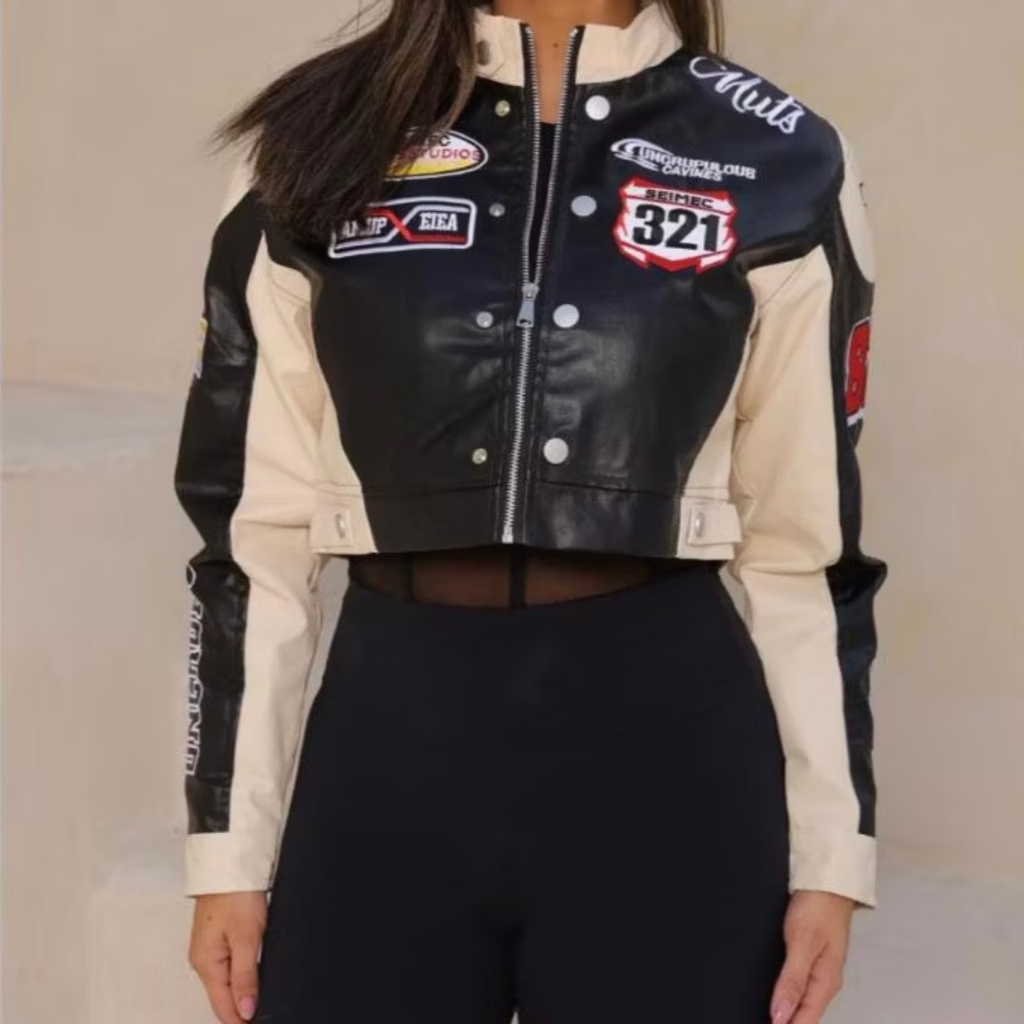 American Retro Y2k Millennium Fur Collar Zipper Jaqueta Com Capuz