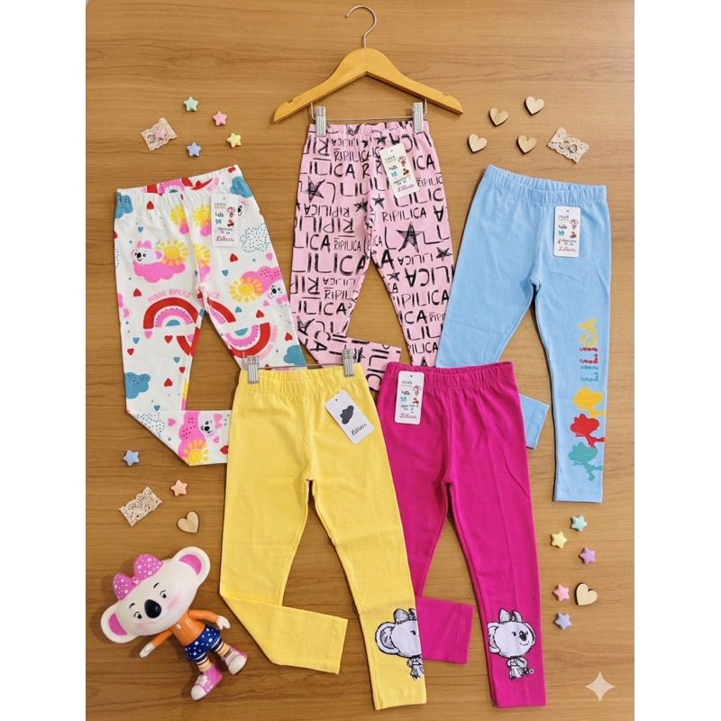 Kit 3 Calças Infantil Leggings Menina Cotton Algodão Tamanhos 2 a