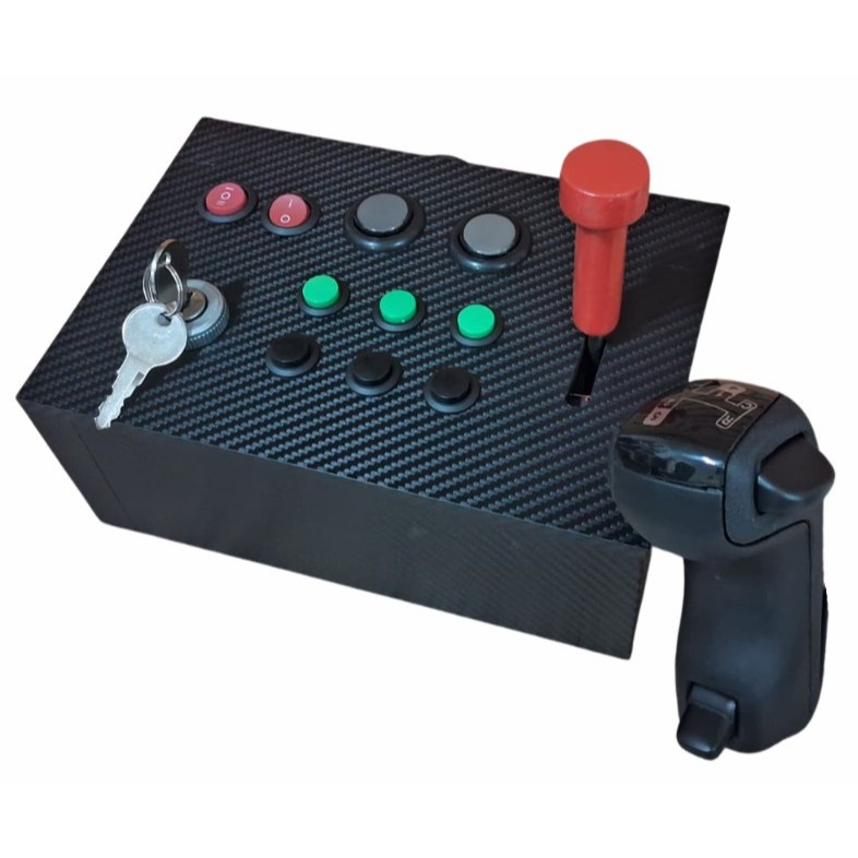 Painel Button Box 14 Funções + Chave de Ignição 2 Estágios + Manopla ...