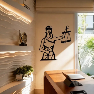 Quadro decorativo para escritórios | direito | Deusa da justiça em MDF 3MM - acompanha dupla face