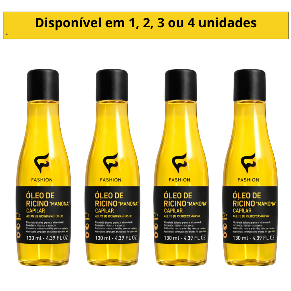 Óleo Rícino 130ml Fashion Cosméticos Nutrição Capilar Mamona