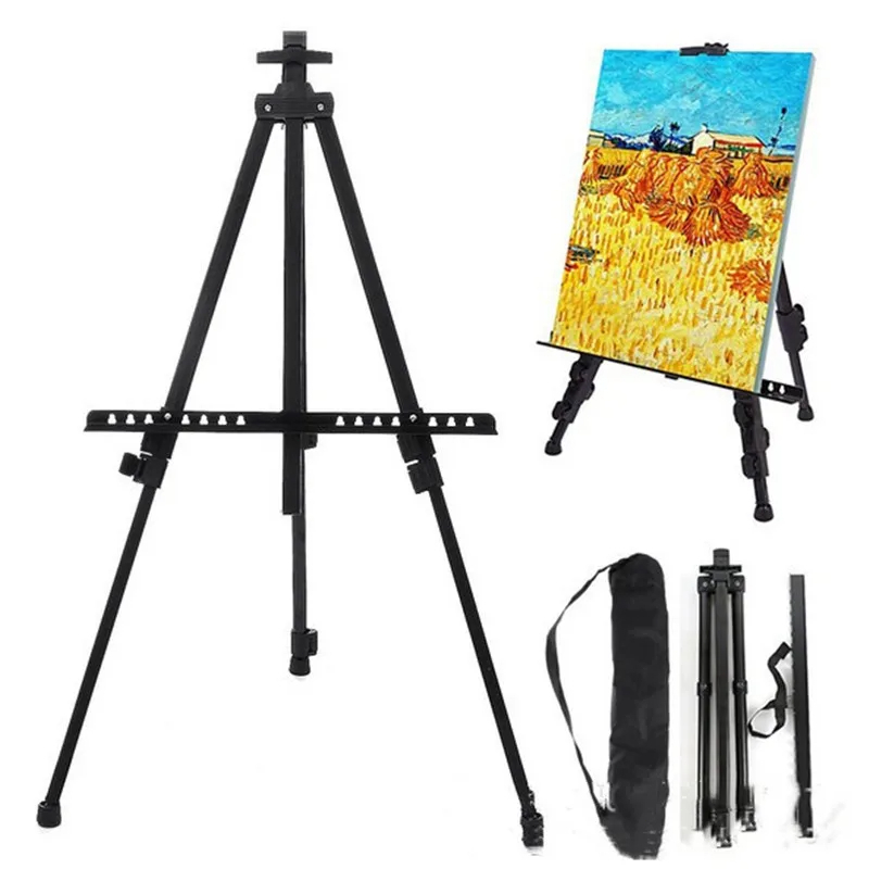 Cavalete Tripé de Pintura Profissional 1,67m Dobrável com Bo